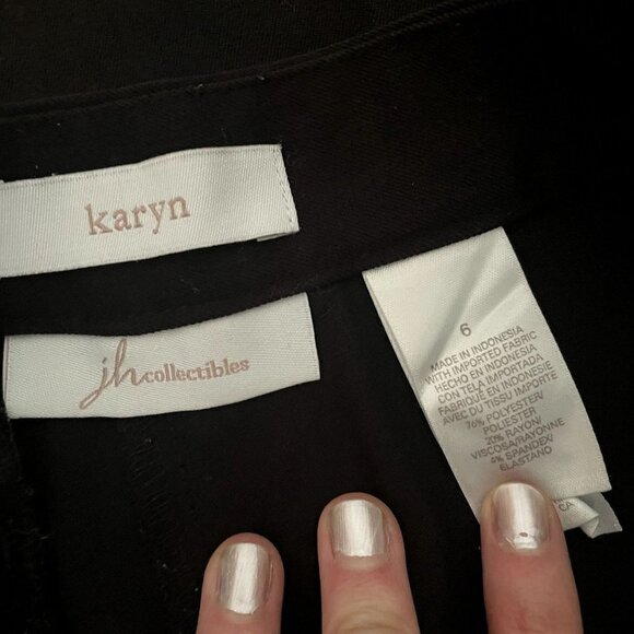 Karyn business casual dress pants black comfortable trousers pockets classic - Picture 3 of 3